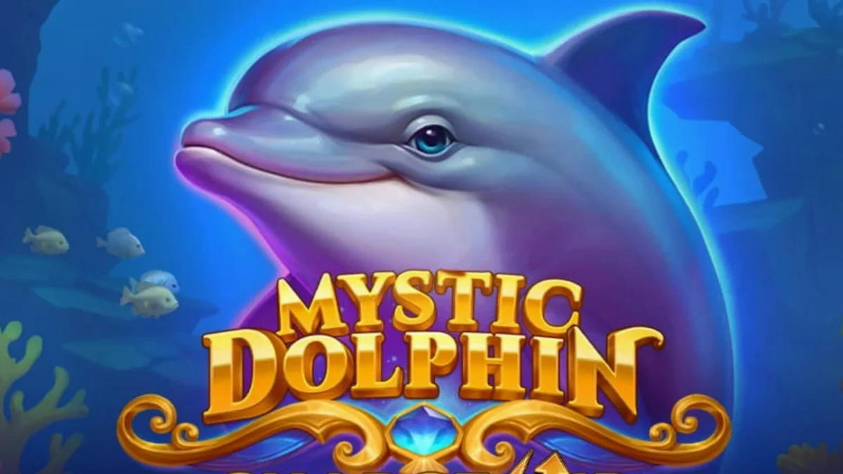 Tampilan layar permainan slot Mystic Dolphin Charge Up dengan tema bawah laut yang cerah.