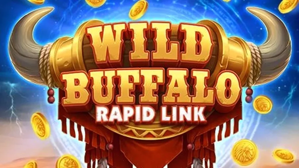 Pemandangan padang rumput liar dengan simbol kerbau dalam permainan Wild Buffalo: Rapid Link
